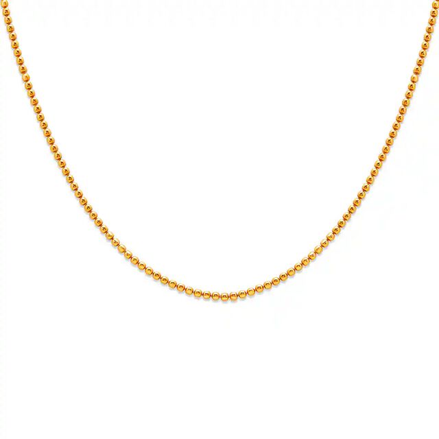 18KT Yellow Gold Beaded Chain,,hi-res 3