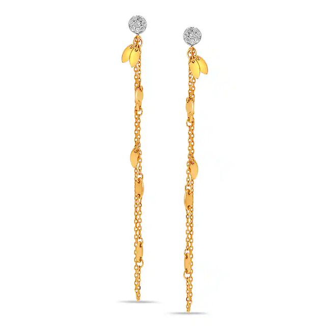 18kt Yellow Gold & Diamond Earrings - Circle of Illusion,,hi-res 2