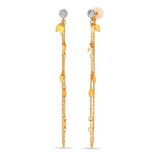 18kt Yellow Gold & Diamond Earrings - Circle of Illusion,,hi-res 3