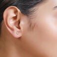 Dainty Spark Diamond 18KT Yellow Gold Stud Earrings 2