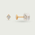 Dainty Spark Diamond 18KT Yellow Gold Stud Earrings 4