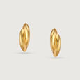 18KT Yellow Gold Sharp Stylish Stud Earrings 4