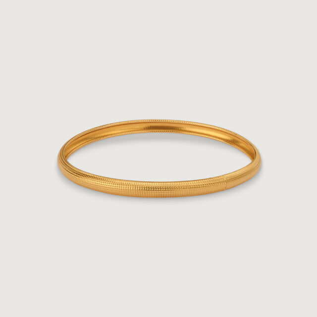 18KT Yellow Gold Minimal Textured Bangles 5
