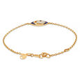 18KT Yellow White Gold Concentric Design Evil Eye Bracelet 3