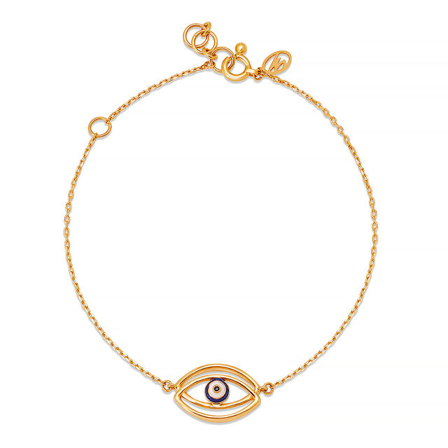 14KT Yellow Gold Layered Evil Eye Bracelet 4