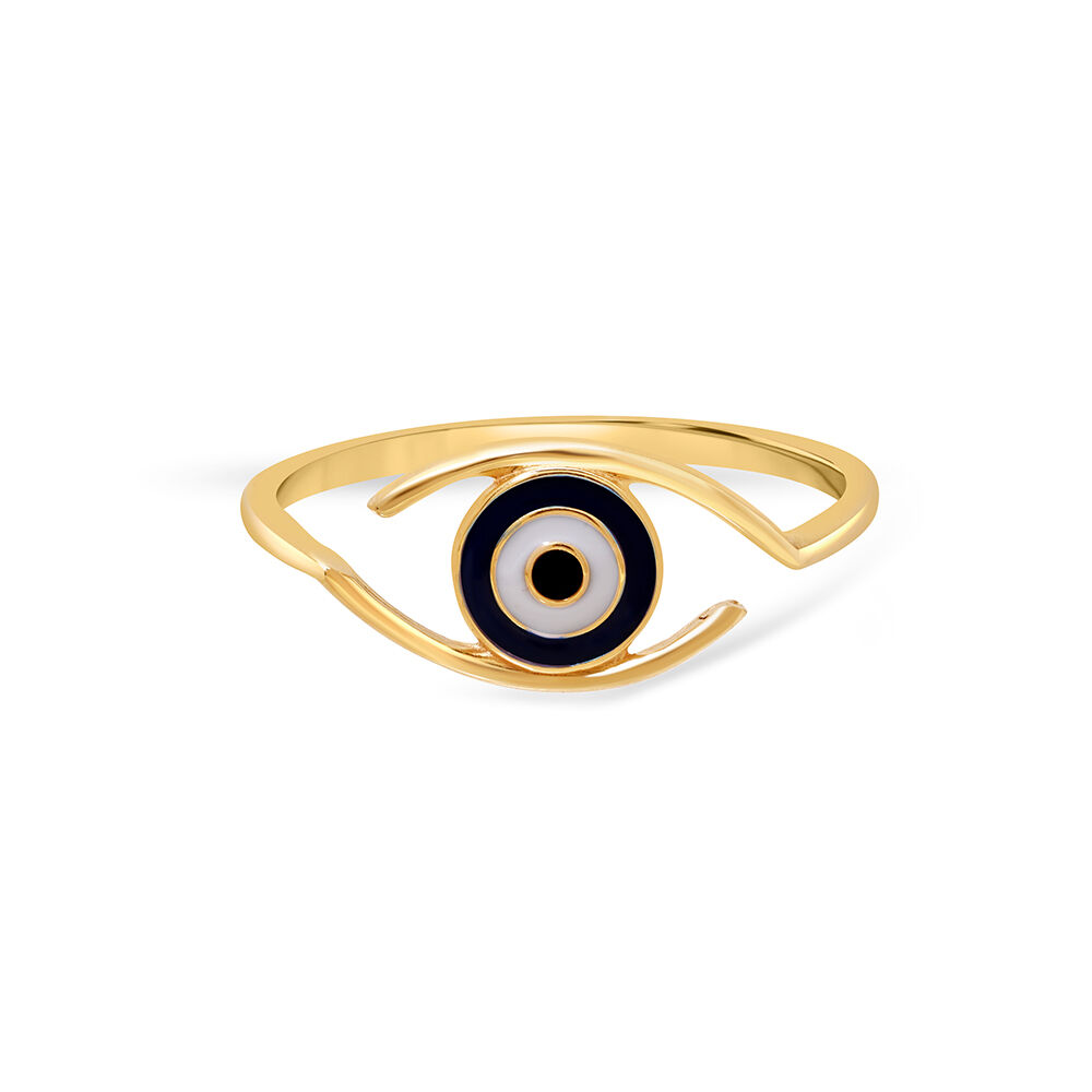 Buy 14KT Yellow Gold Stunning Evil Eye Finger Ring at Best Price Tanishq UAE
