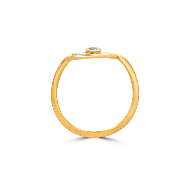 18KT Yellow Gold Concentric Evil Eye Finger Ring 6