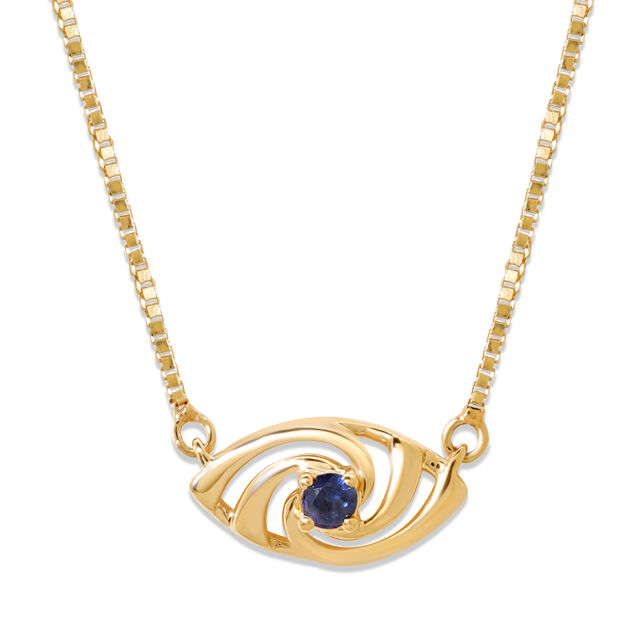 18KT Yellow Gold Divine Evil Eye Necklace 3