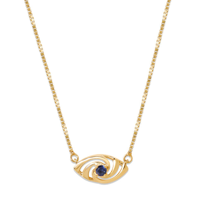 18KT Yellow Gold Divine Evil Eye Necklace 4