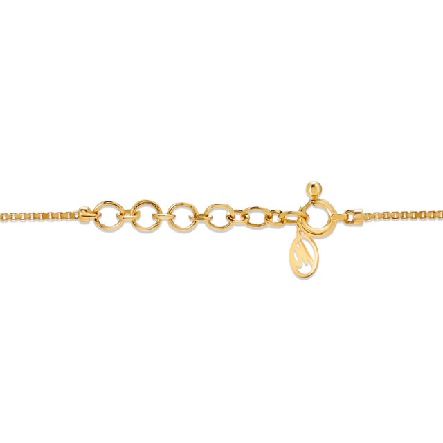 Yellow Gold Geometric Evil Eye Necklace 6