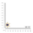 Yellow Gold Geometric Evil Eye Necklace 7
