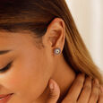Yellow Gold Wheel of Life Stud Earrings 
