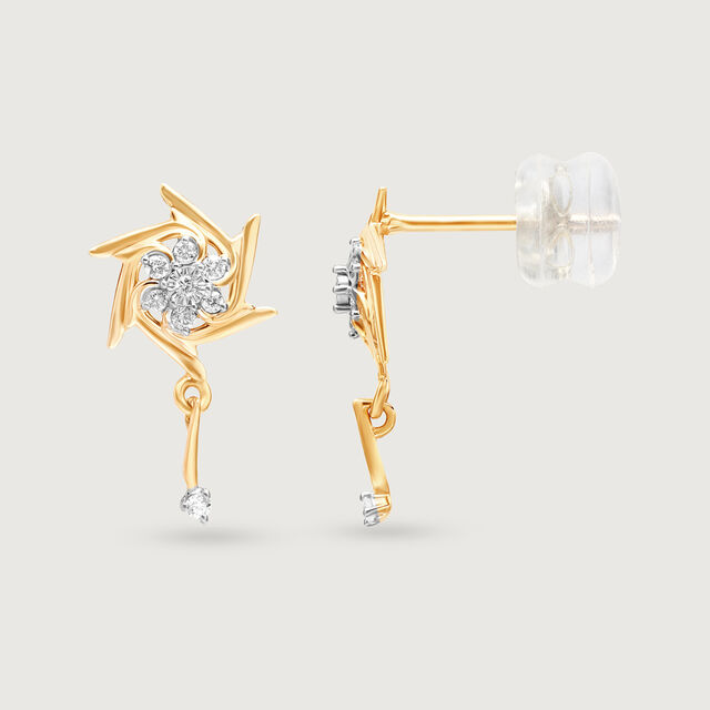 Moonlit Mansions 14KT Nakshatra Drop Earring 2