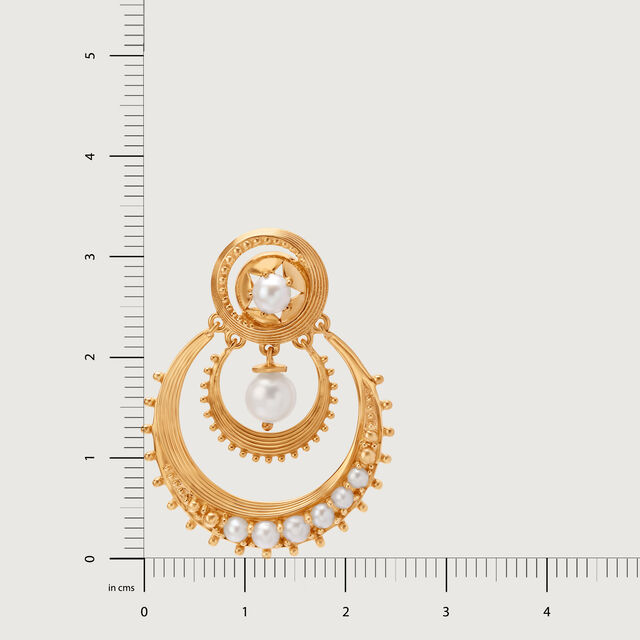 Eclipsing Radiance 14KT Pearl Chandabai Drop Earrings 5