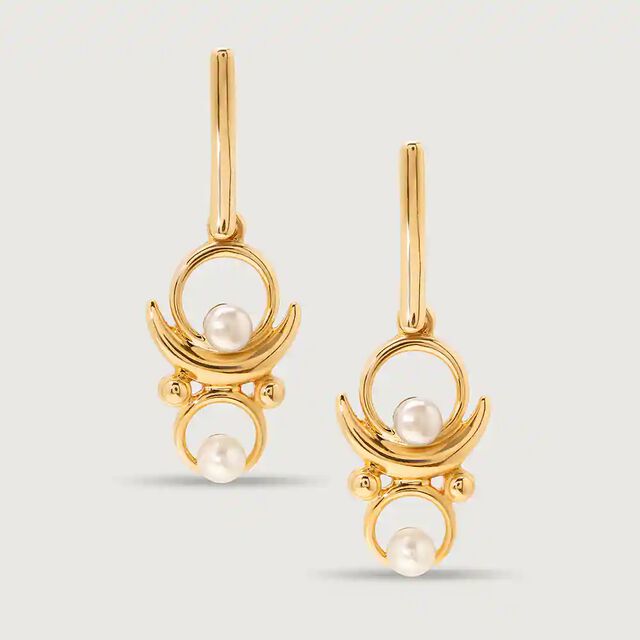 Moon shadow Melody 14KT Pearl Drop Earring 4