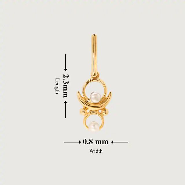 Moon shadow Melody 14KT Pearl Drop Earring 6