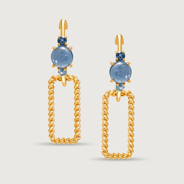 Blue Elixir 18KT London Blue Topaz Drop Earrings 3