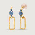 Blue Elixir 18KT London Blue Topaz Drop Earrings 4