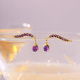Lavender Libation Luxe  Amethyst Drop Earrings 