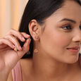 Dazzling Heart 18KT Rose & White Gold Diamond Drop Earrings 