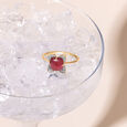 Scarlet Blooms Ruby & Diamond 18KT Finger Ring 