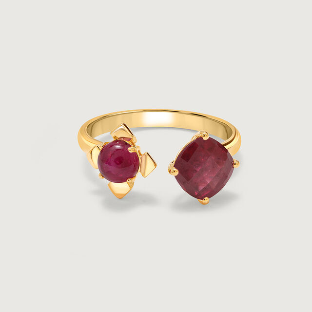 Crimson Clinks  14KT Ruby Finger Ring 5