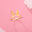 Whimsical Butterfly 18KT Gold Finger Ring for Her 