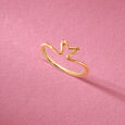 Cupid Edit 18KT Pure Gold Heart Finger Ring,,hi-res 