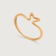 Cupid Edit 18KT Pure Gold Heart Finger Ring,,hi-res 4