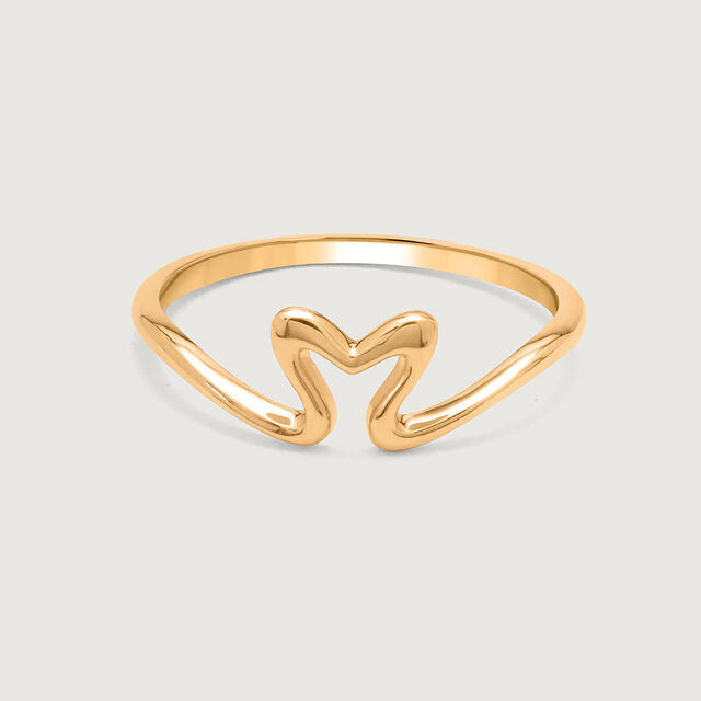 Cupid Edit 18KT Pure Gold Heart Finger Ring,,hi-res 5