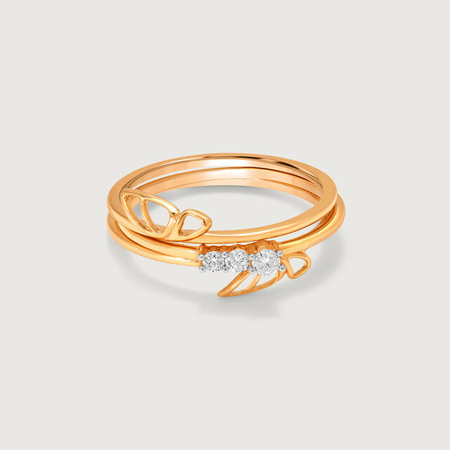 Butterfly Kiss 18KT Gold & Diamond Finger Ring,,hi-res 4