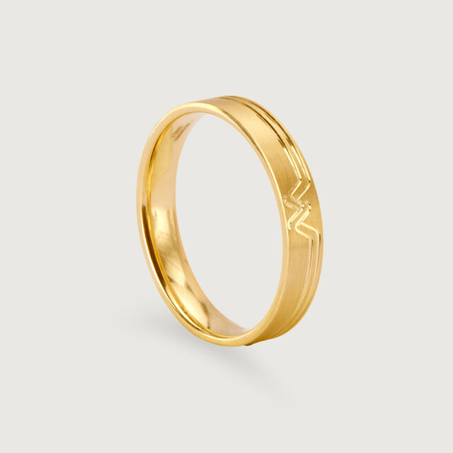 Me & We - Love Sync Band 18KT Gold Couple Ring-Single Piece,,hi-res 4
