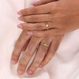 Soulmates Signature Bands 18KT Gold Couple Ring -Single Piece 