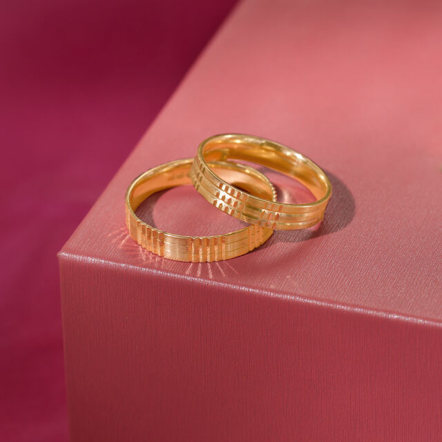 Commitment Chronicles Band 18KT Rose Gold Couple Ring -Single Piece 2