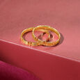 Togetherness Band 18KT Gold & Diamond Couple Ring-Single Piece 