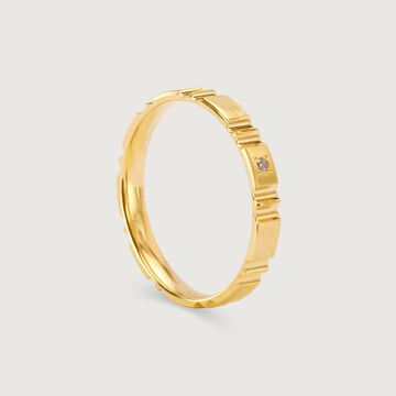 Togetherness Band 18KT Gold & Diamond  Ring-Single Piece