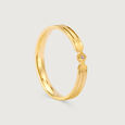 Eternal Love Band 18KT Gold & Diamond Couple Ring-Single Piece 4