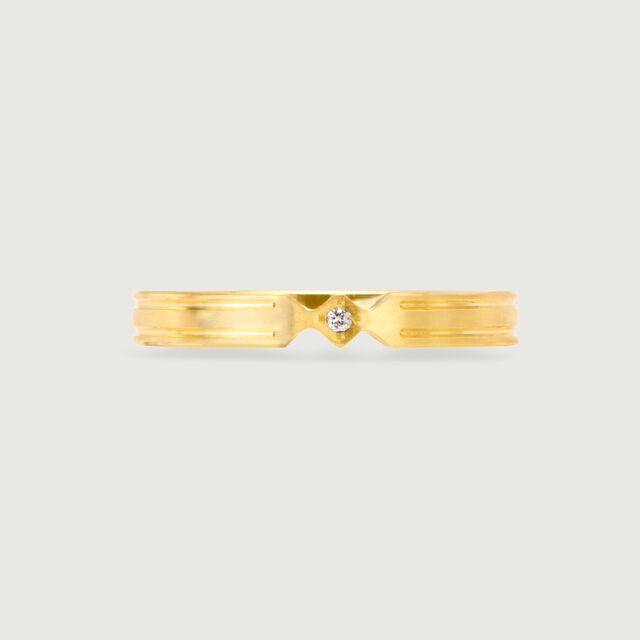 Eternal Love Band 18KT Gold & Diamond Couple Ring-Single Piece 5