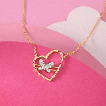 Winged Melody 18KT Gold  & Diamond Necklace