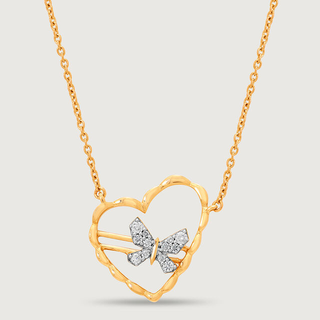 Winged Melody 18KT Gold  & Diamond Necklace,,hi-res 3