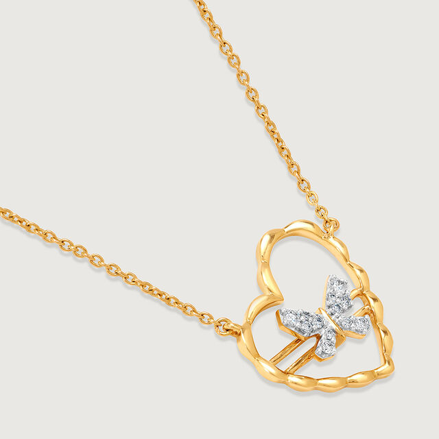 Winged Melody 18KT Gold  & Diamond Necklace,,hi-res 4