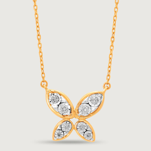 Cupid Edit 14KT Gold & Diamond Pendant with Chain 3
