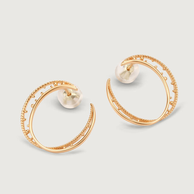 Universe Swirls 14Kt Hoop Earring 3