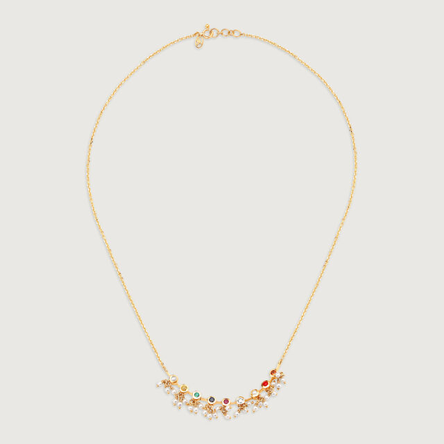 Charm of Cheer 14KT Navratna Necklace 3