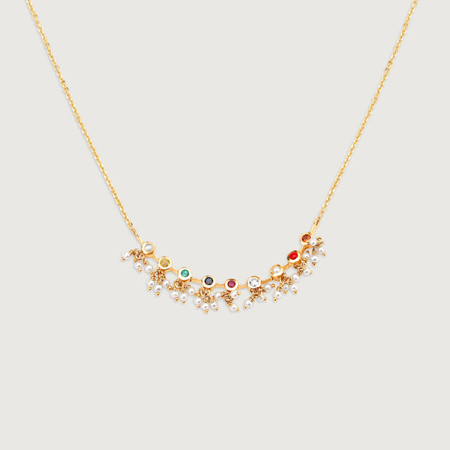Charm of Cheer 14KT Navratna Necklace 4