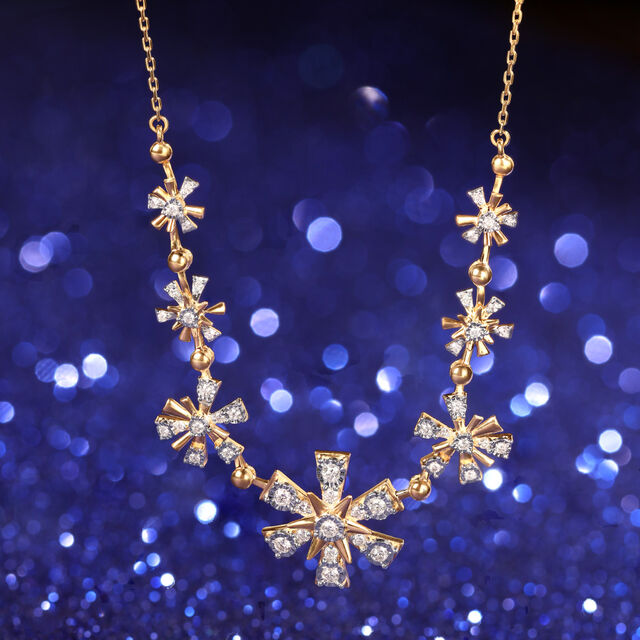 Nightfall Sparkle 14KT Diamond Necklace 