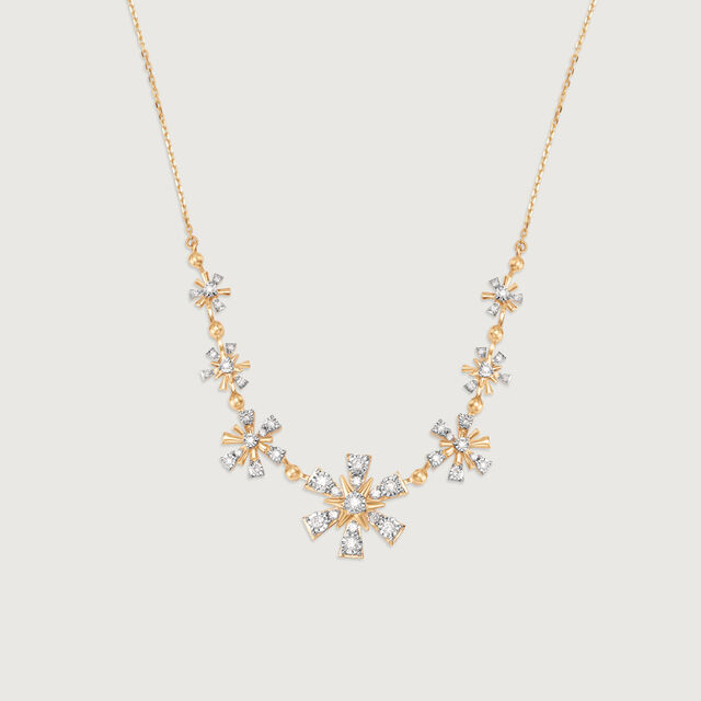 Nightfall Sparkle 14KT Diamond Necklace 4