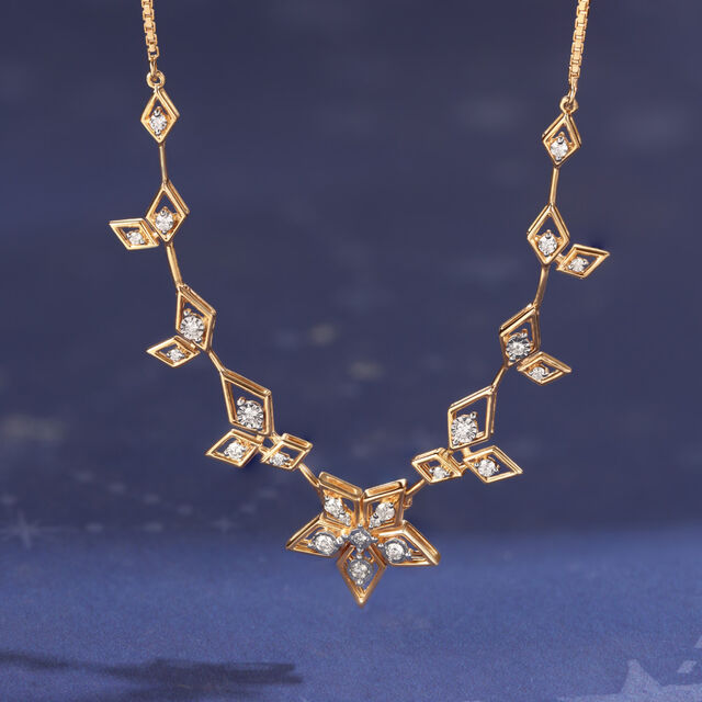 Optimistic Radiance 14KT Diamond Necklace 
