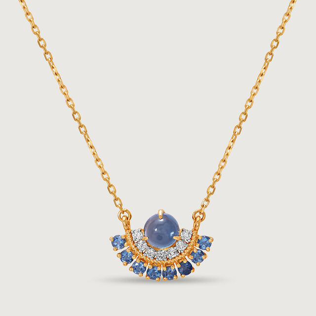 Bubbly Bliss 14KT Diamond & London Blue Topaz Necklace 4
