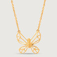 Whimsical Wings 18KT Yellow Gold Necklace,,hi-res 2